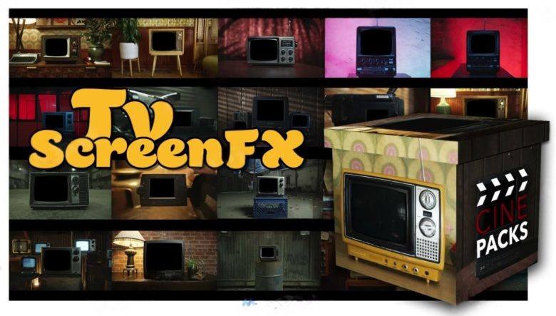 100组4K蓝光电视屏幕荧幕嵌入特效视频素材 百度网盘下载-早彩素材网