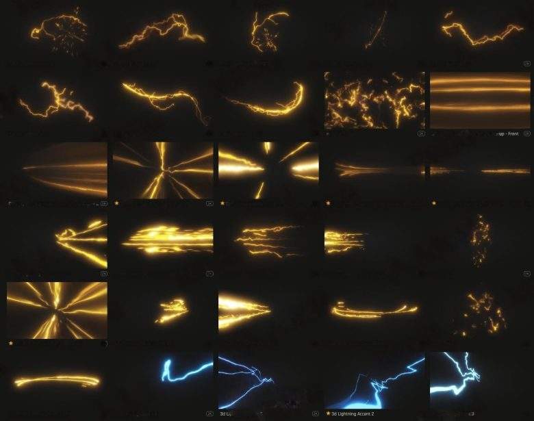 31组闪电特效视频素材 百度网盘下载-早彩素材网
